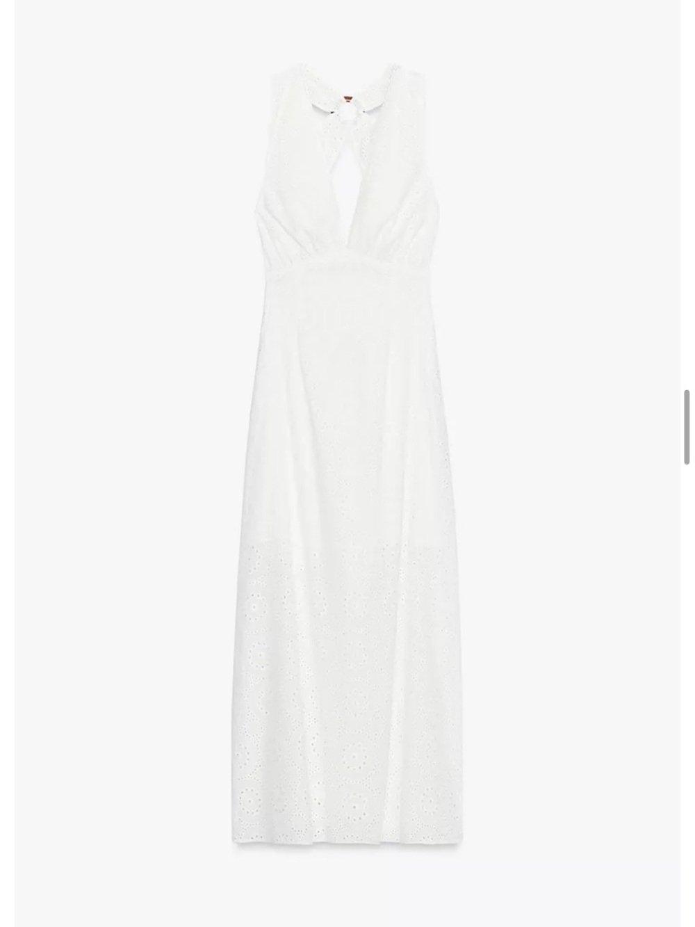 Zara White Eyelet midi dress